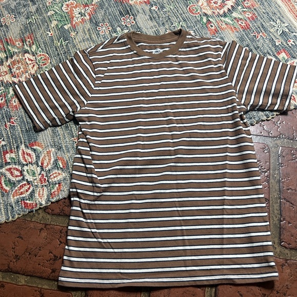 wonder nation Other - Striped Brown and White T-Shirt Wonder Nation